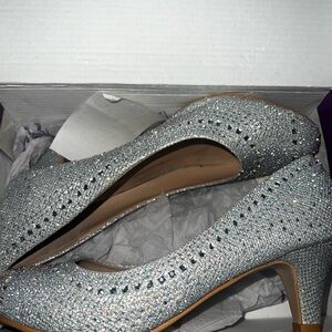 Elegant Silver Women's Heels